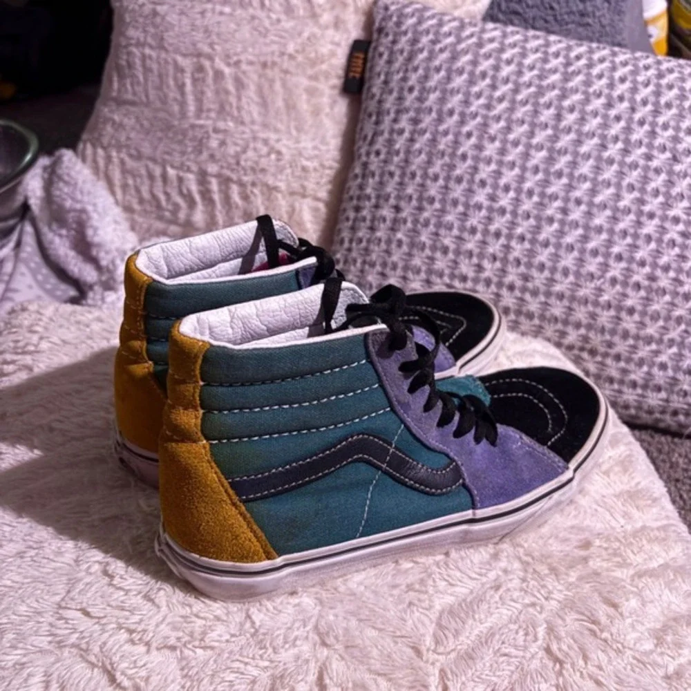 Vans Sk8 Hi Top Color‎ Block Suede Canvas Women's High Top Sneakers